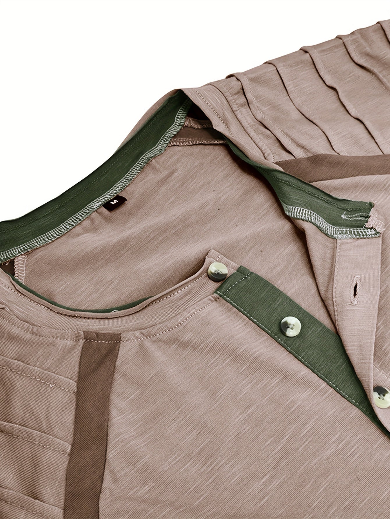 Vintage lå ngärmad henley skjorta
