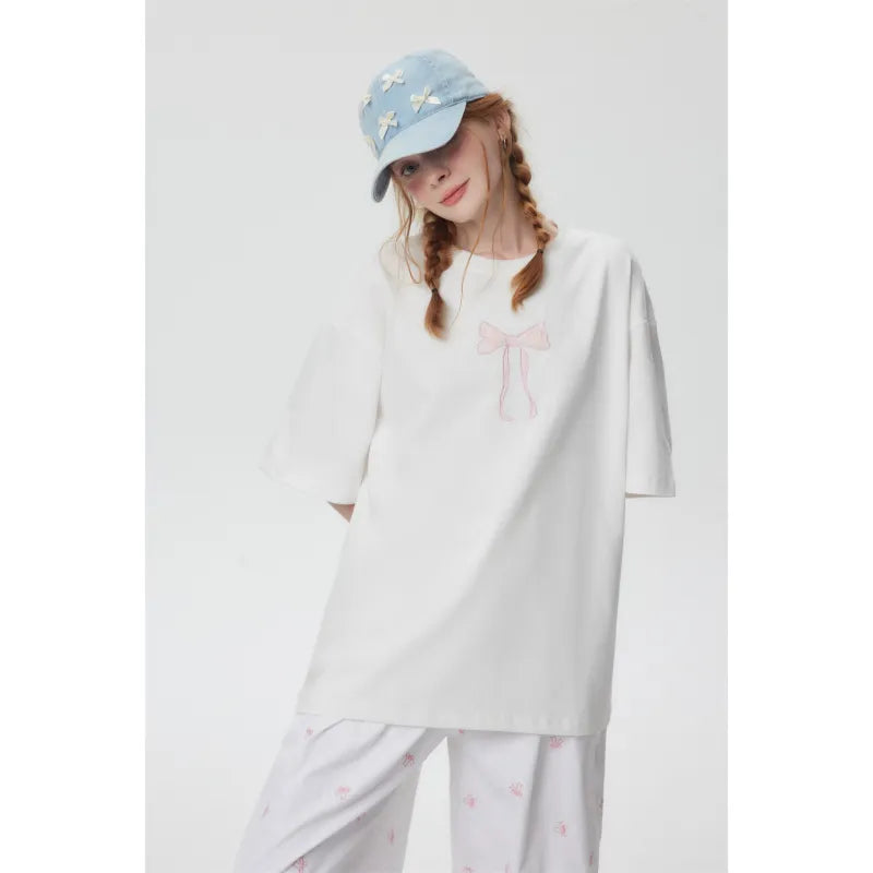 Rosett broderad oversized t-shirt