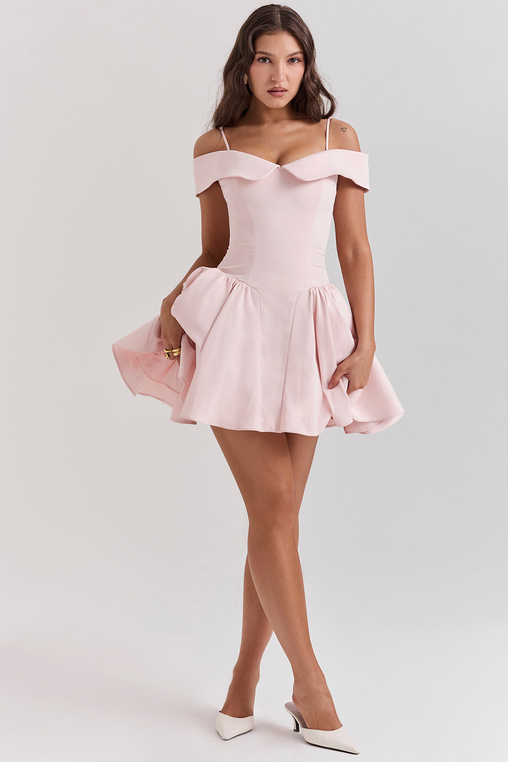 Off shoulder miniklänning