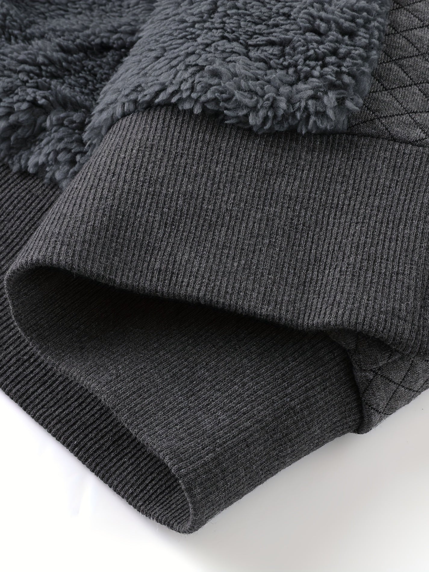 Sherpafodrad hoodie med päls