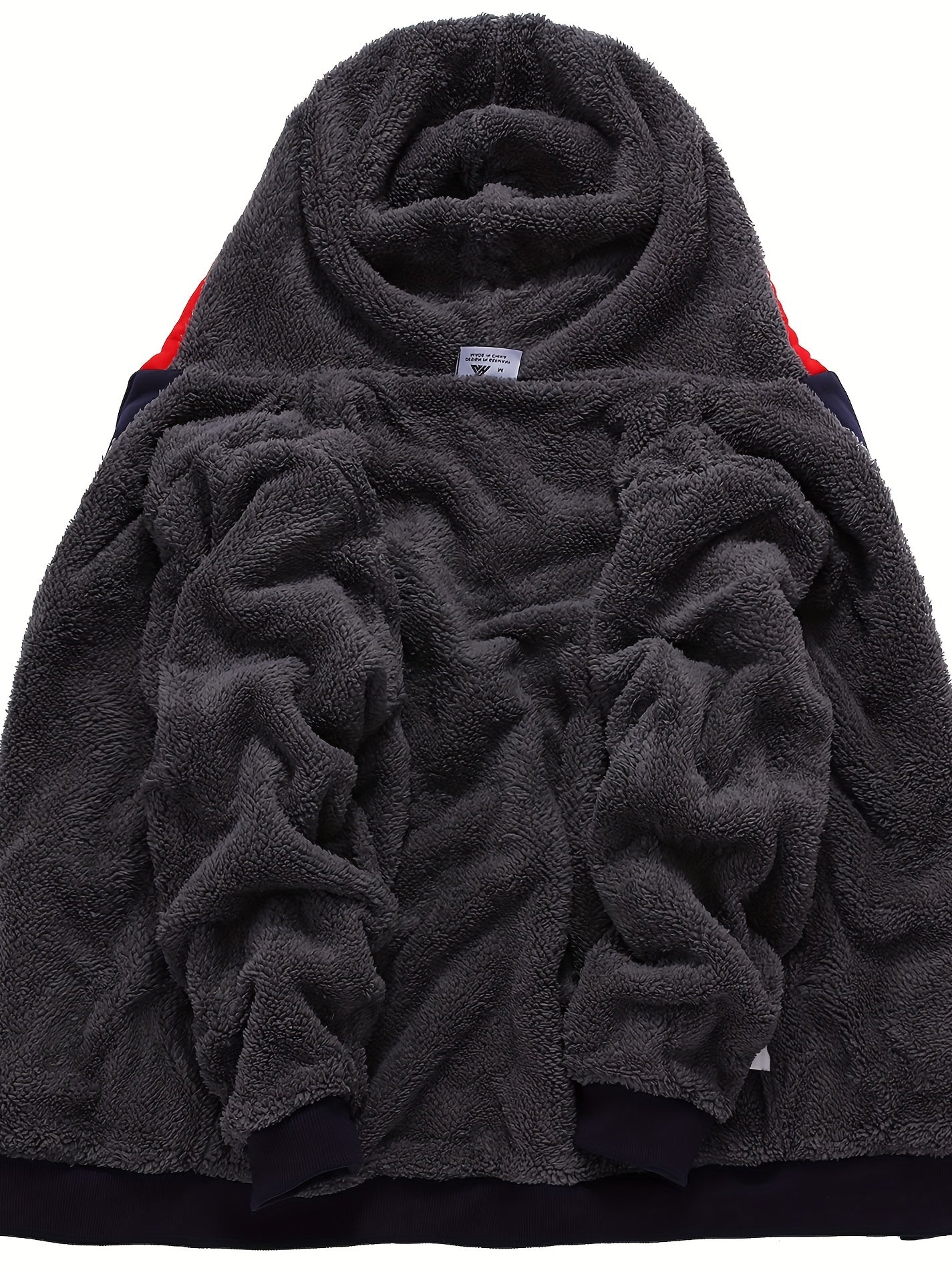 Må ngsidig päls hoodie för män