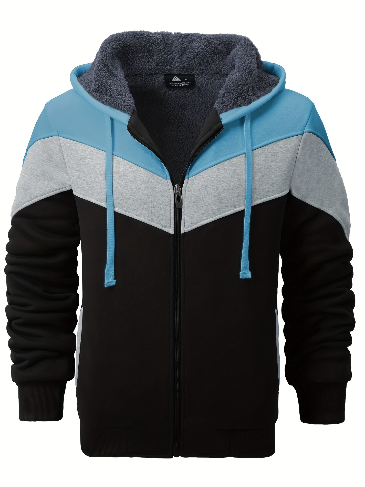 Må ngsidig päls hoodie för män