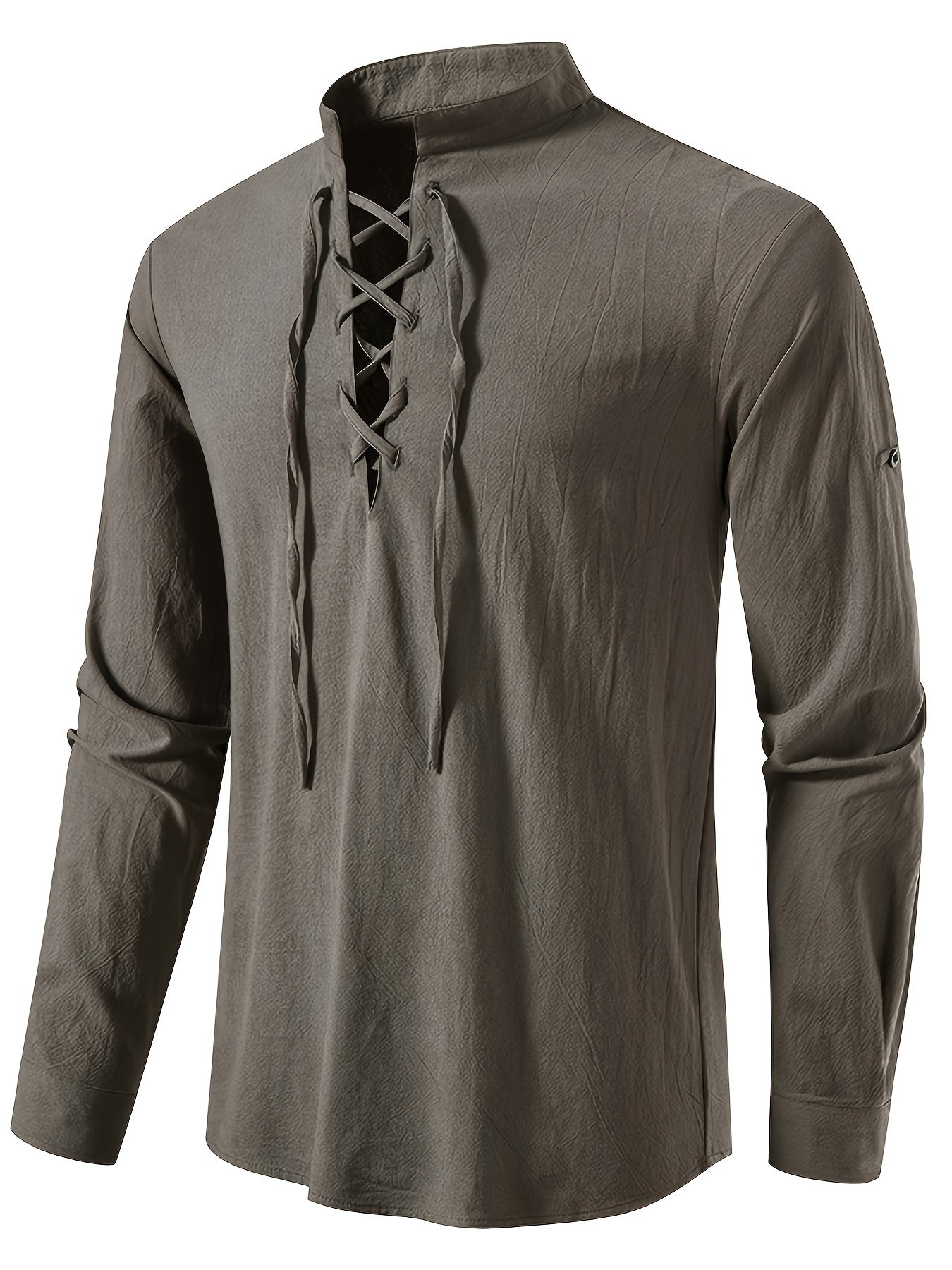 Casual Henley T-shirt med lå nga ärmar
