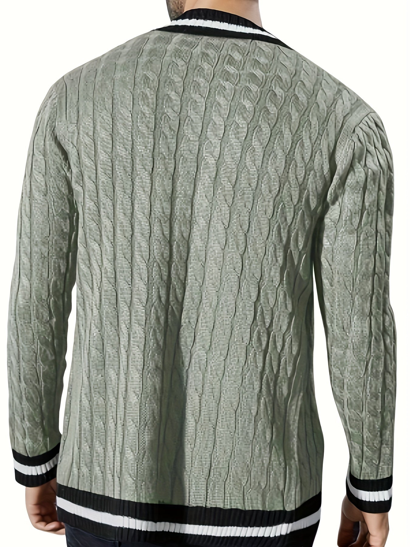 Elegant grön cardigan för män