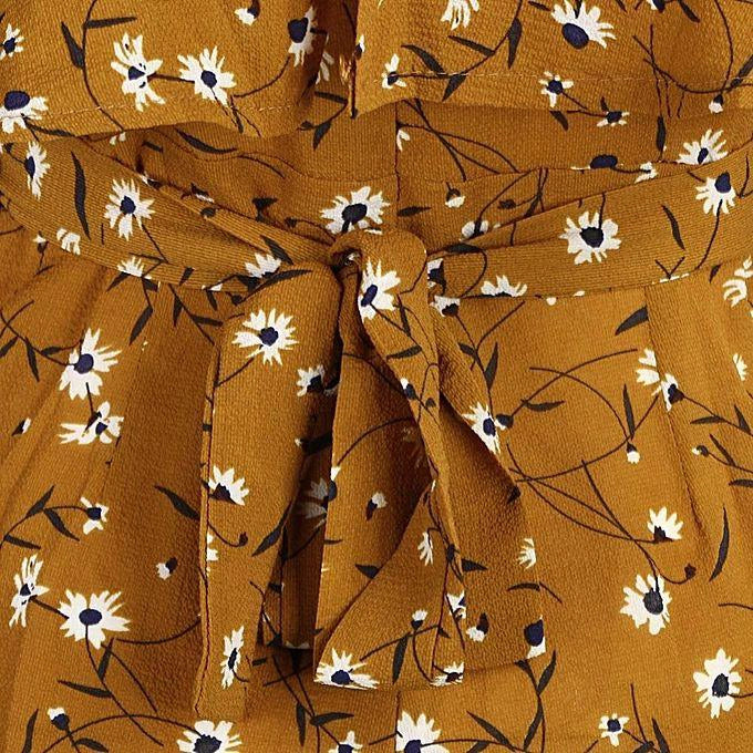 Sommar Backless Blommig Jumpsuit