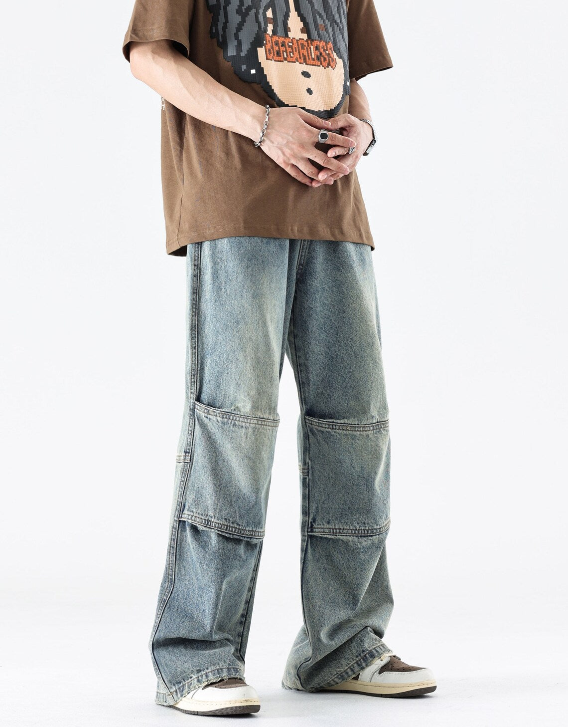 Oversized jeans för män