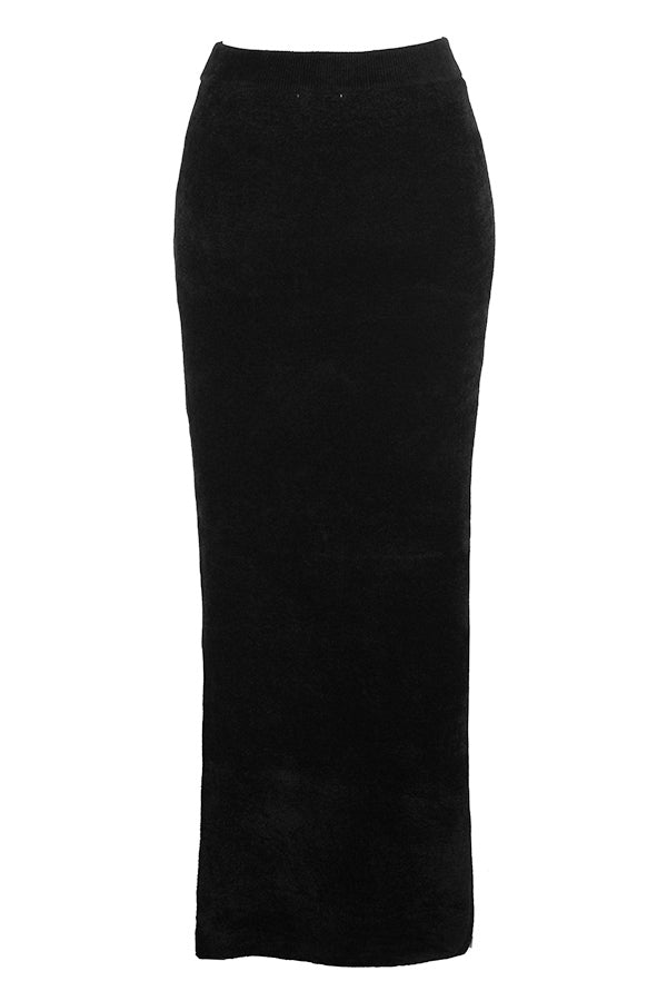 Chenille crop top med maxikjol