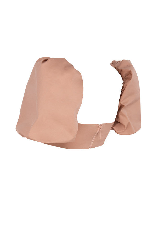 Kamelfärgad bralette med puffärmar