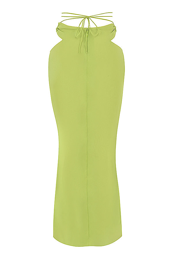 Cropped topp med utskuren maxikjol