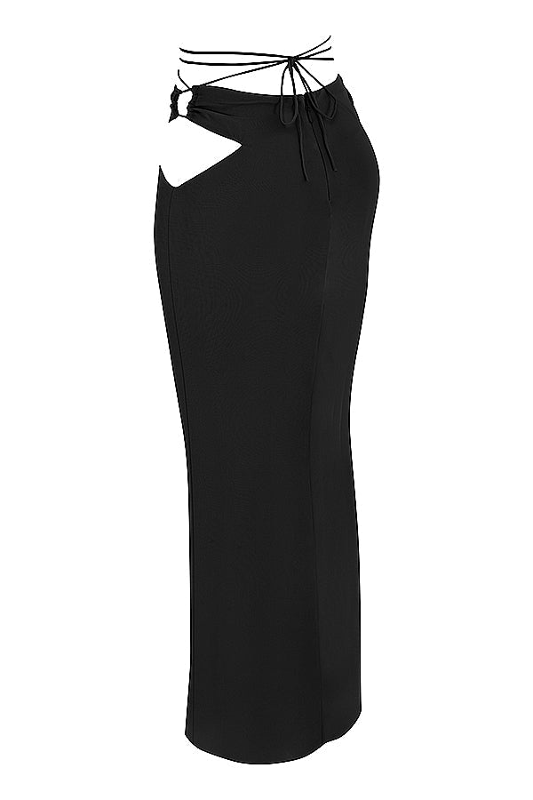 Cropped topp med utskuren maxikjol