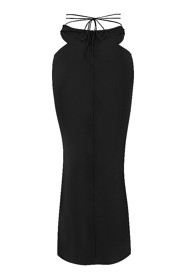 Cropped topp med utskuren maxikjol