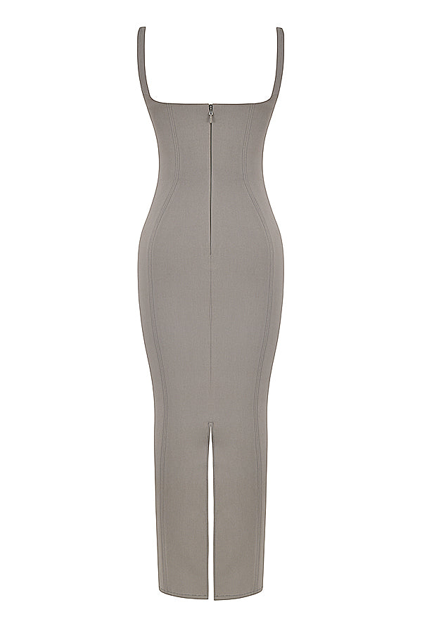 Rök bodycon maxiklänning
