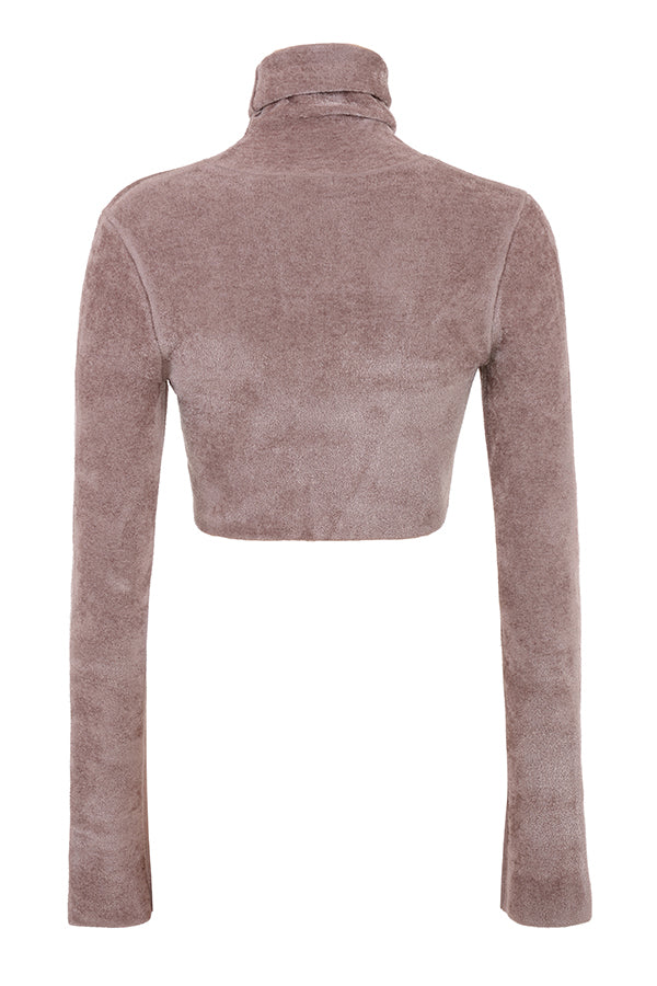 Chenille crop top med maxikjol