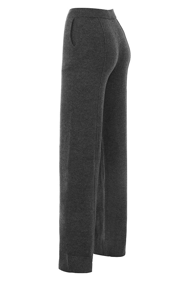 Antracitfärgad kashmirmix bralette med byxor